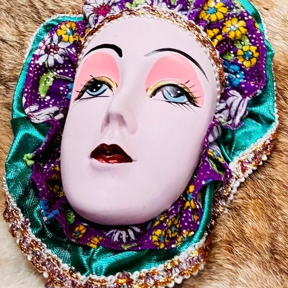 Decorative mask art ceramic wall decor vintage - Picture 6 of 6